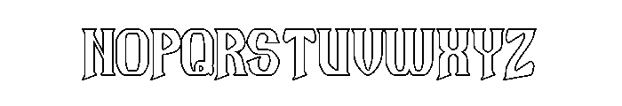 Guitar Knight-Hollow Font UPPERCASE