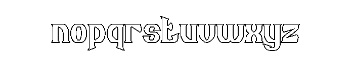 Guitar Knight-Hollow Font LOWERCASE