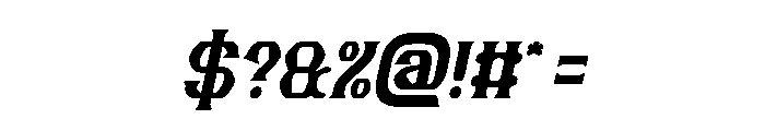 Guitar Knight Italic Font OTHER CHARS