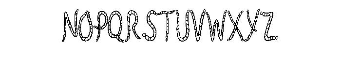 Guitar Music Cable By S Regular Font LOWERCASE