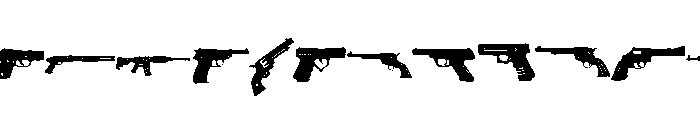 Gun Set Font UPPERCASE