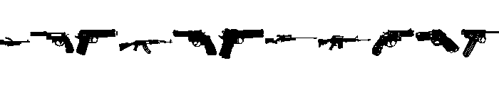 Gun Set Font UPPERCASE