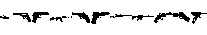 Gun Set Font LOWERCASE