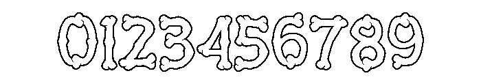 GurlBones-Outline Font OTHER CHARS