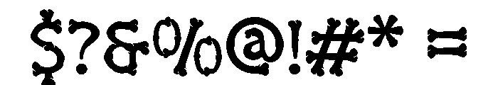 GurlBones-Regular Font OTHER CHARS
