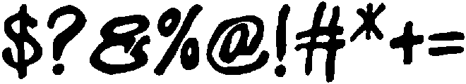 GUMPS OVER otf (400) Font OTHER CHARS