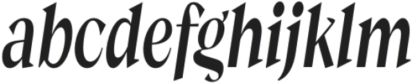 Guau Regular Condensed Italic otf (400) Font LOWERCASE