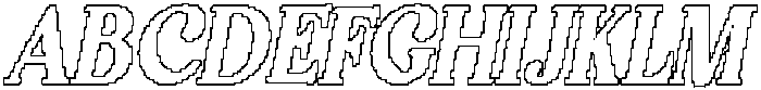 Guavine Pixel Outline otf (400) Font UPPERCASE