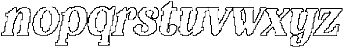 Guavine Pixel Outline otf (400) Font LOWERCASE