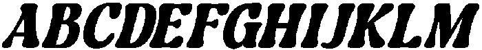 Guffier Slant Extra Bold otf (700) Font UPPERCASE