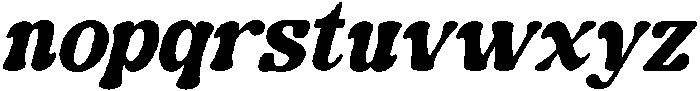 Guffier Slant Extra Bold otf (700) Font LOWERCASE