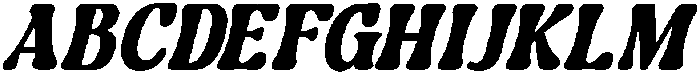 Guffier Slant Extra Bold ttf (700) Font UPPERCASE