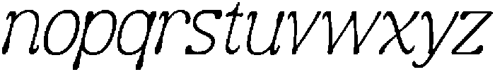 Guffier Slant Thin otf (100) Font LOWERCASE