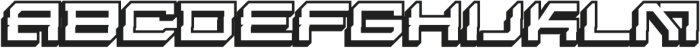 Guinsa Extrude Left otf (400) Font UPPERCASE