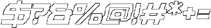Guinsa Pixel Outline otf (400) Font OTHER CHARS