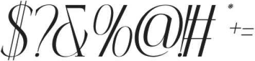 Gulbina-Italic otf (400) Font OTHER CHARS