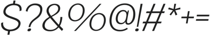 Gullying ExtraLight Italic otf (200) Font OTHER CHARS