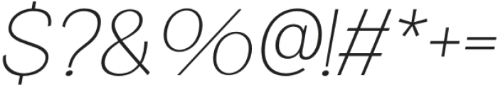Gullying Thin Italic otf (100) Font OTHER CHARS