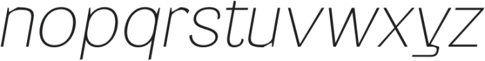 Gullying Thin Italic otf (100) Font LOWERCASE