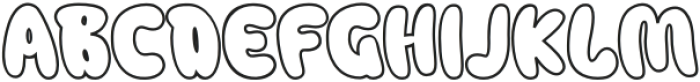 Gummy Child Outline Regular otf (400) Font UPPERCASE