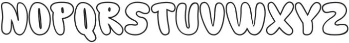Gummy Child Outline Regular otf (400) Font UPPERCASE