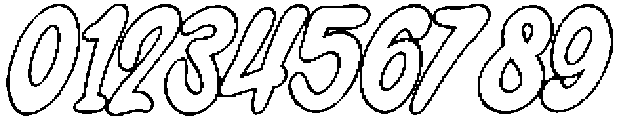 Gumybops Outline Italic otf (400) Font OTHER CHARS