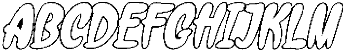 Gumybops Outline Italic otf (400) Font UPPERCASE