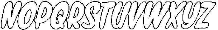 Gumybops Outline Italic otf (400) Font UPPERCASE