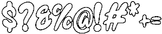 Gumybops Outline otf (400) Font OTHER CHARS