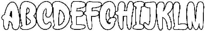 Gumybops Outline otf (400) Font UPPERCASE