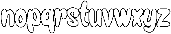 Gumybops Outline otf (400) Font LOWERCASE