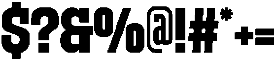 GunnerBold otf (700) Font OTHER CHARS