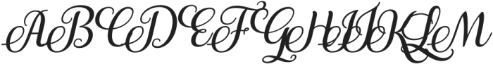 Guttever  Italic otf (400) Font UPPERCASE