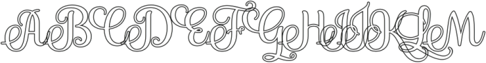 Guttever  Outline otf (400) Font UPPERCASE