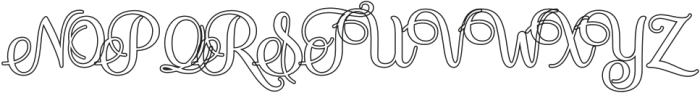 Guttever  Outline otf (400) Font UPPERCASE