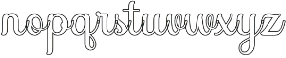Guttever  Outline otf (400) Font LOWERCASE