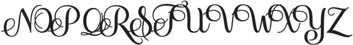 Guttever  Regular otf (400) Font UPPERCASE