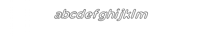 Gullo Glow Italic.ttf Font LOWERCASE