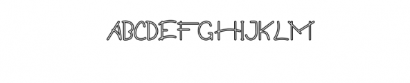 Guritno-Outline.otf Font LOWERCASE