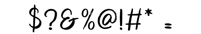 GULUNGAN BRUSH Font OTHER CHARS