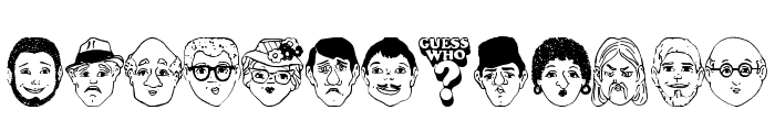 Guess Who? Font UPPERCASE