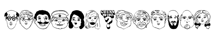Guess Who? Font LOWERCASE