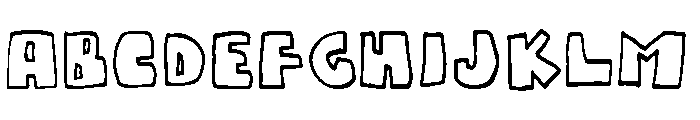 Gumpy one Font UPPERCASE