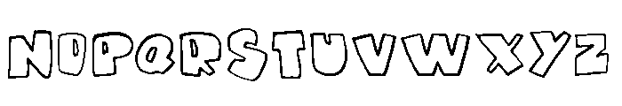 Gumpy one Font UPPERCASE