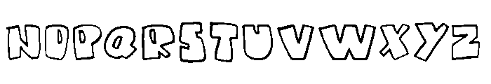 Gumpy one Font LOWERCASE