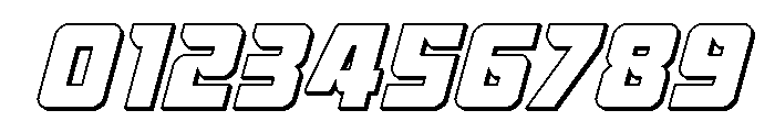 Gunbai 3D Italic Font OTHER CHARS