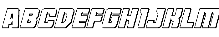 Gunbai 3D Italic Font UPPERCASE