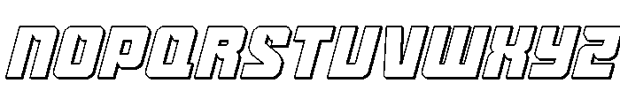 Gunbai 3D Italic Font UPPERCASE