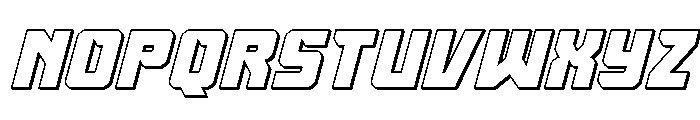 Gunbai 3D Italic Font LOWERCASE