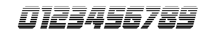 Gunbai Gradient Italic Font OTHER CHARS